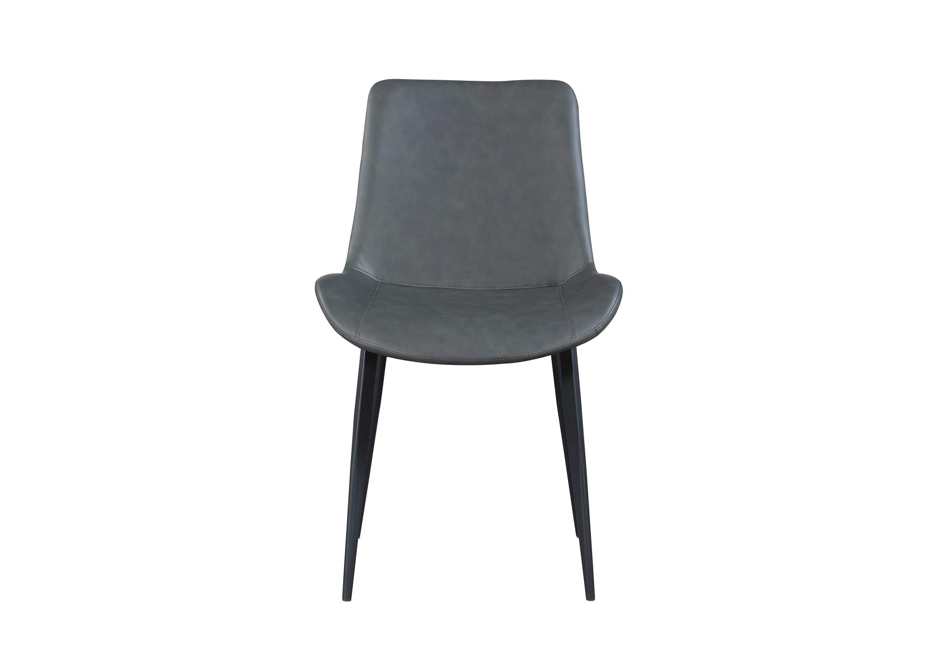 Contemporary Curved Side Chair With Steel Legs (Set of 4),Chintaly Imports