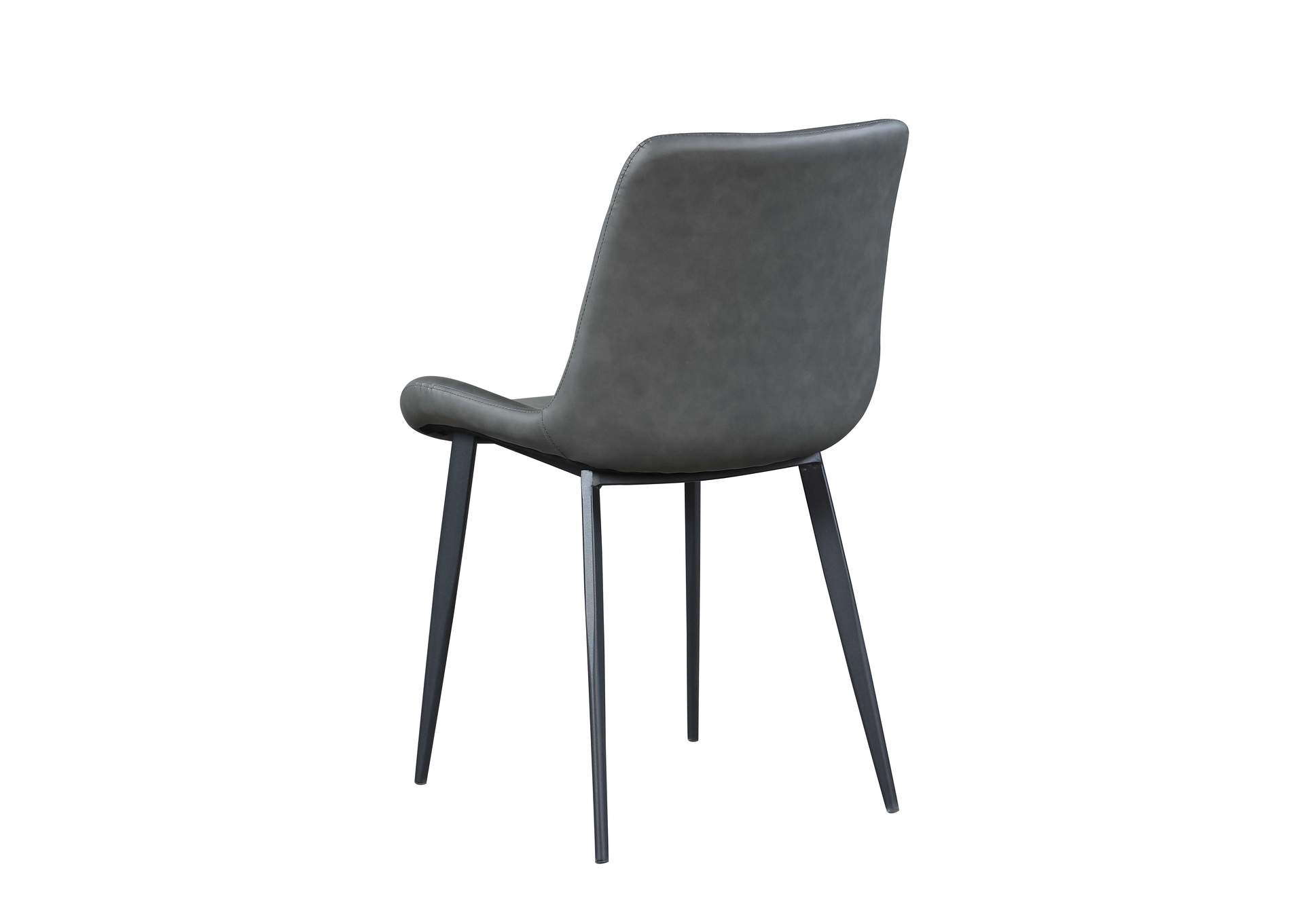 Contemporary Curved Side Chair With Steel Legs (Set of 4),Chintaly Imports