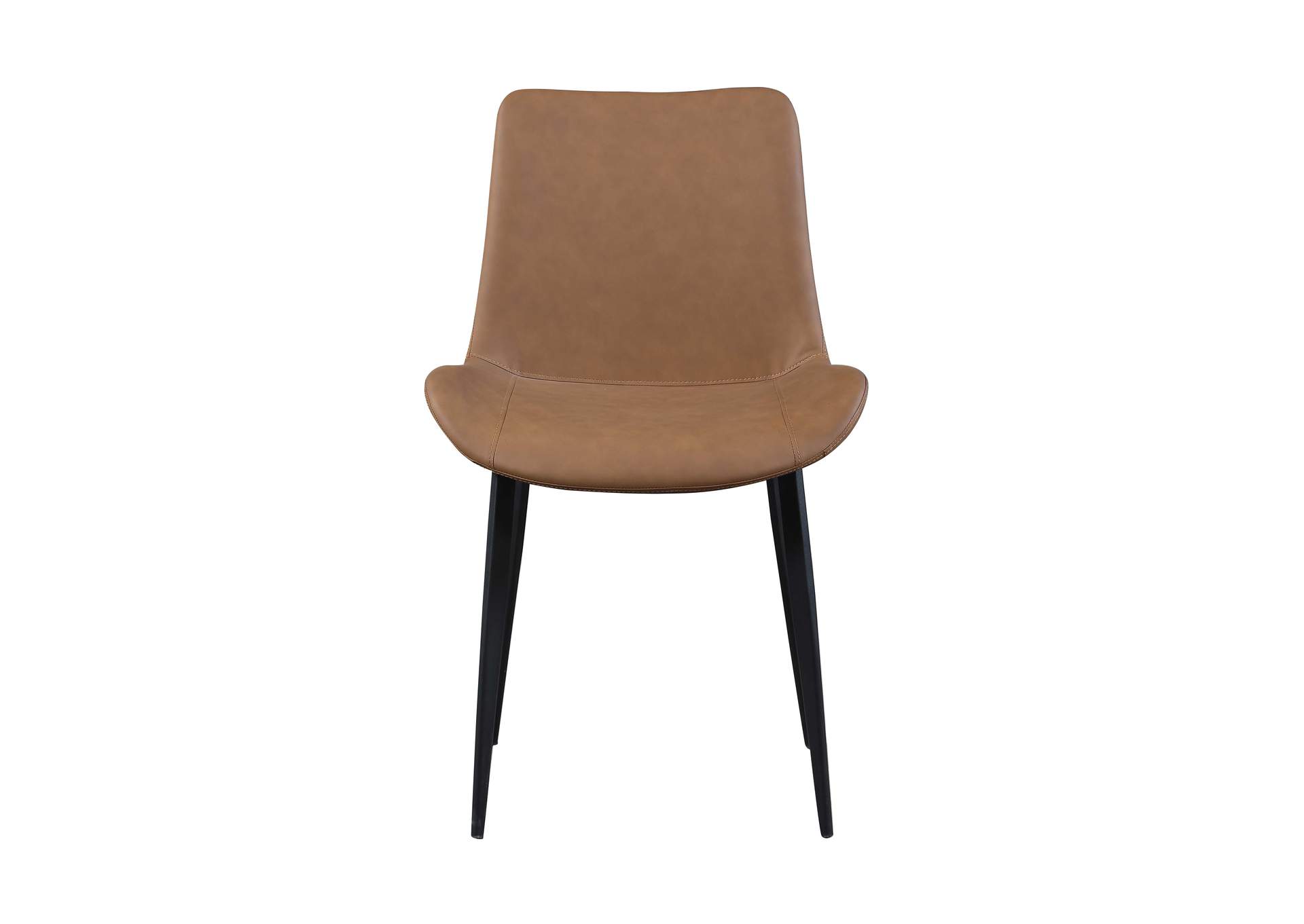 Contemporary Curved Side Chair With Steel Legs (Set of 4),Chintaly Imports