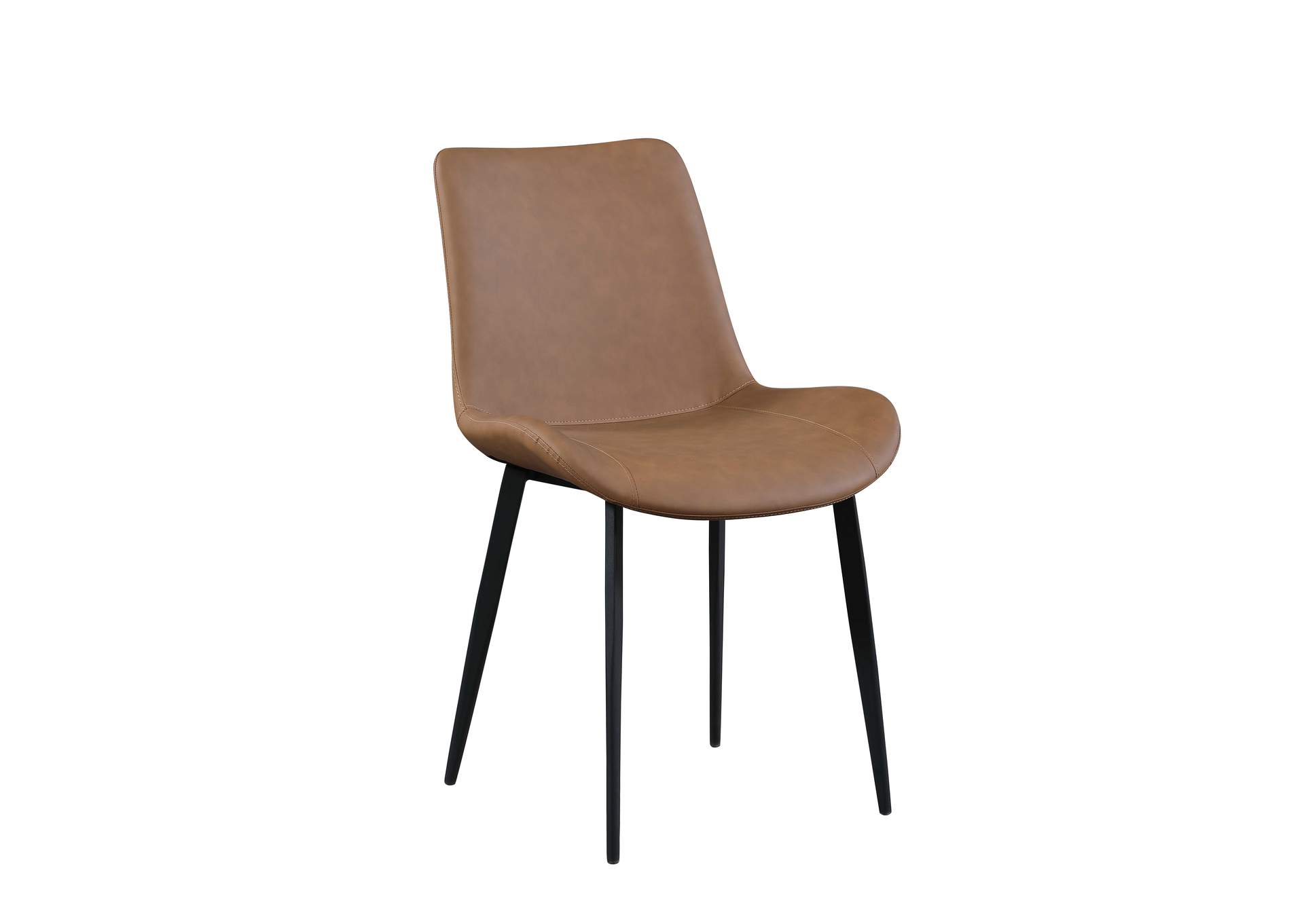 Contemporary Curved Side Chair With Steel Legs (Set of 4),Chintaly Imports