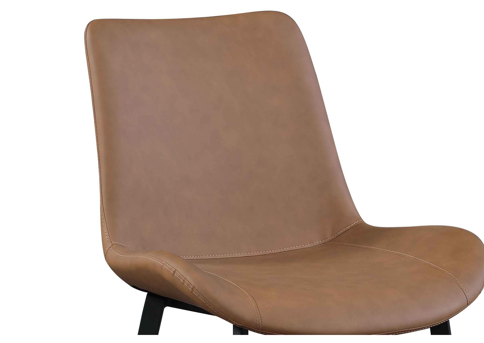 Contemporary Curved Side Chair With Steel Legs (Set of 4),Chintaly Imports