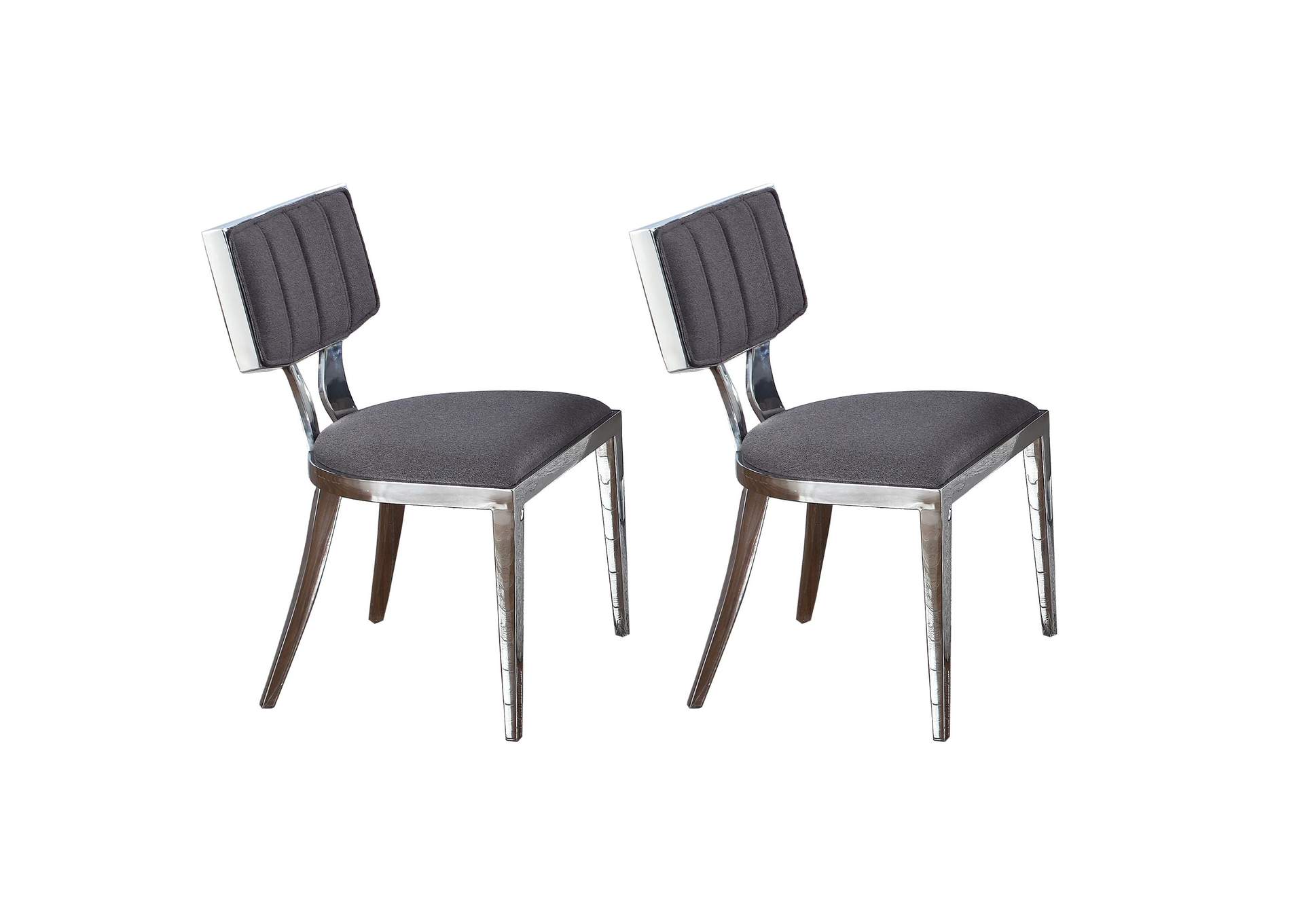 Dining Set With Rectangular Glass Table & 4 Floating-Back Chairs,Chintaly Imports