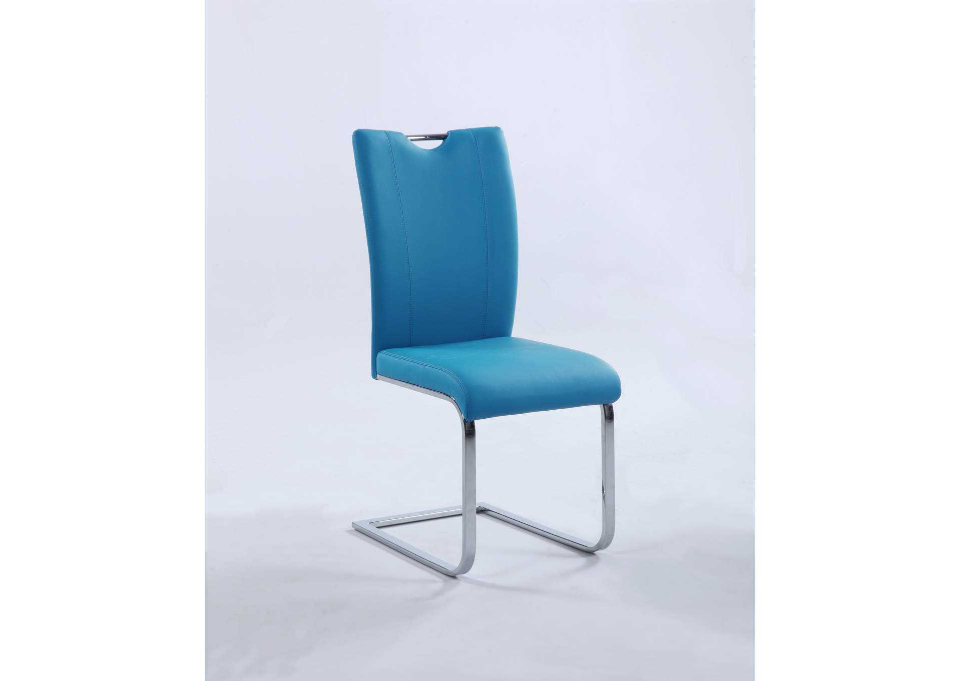 Melissa Blue Upholstered Side Chair,Chintaly Imports