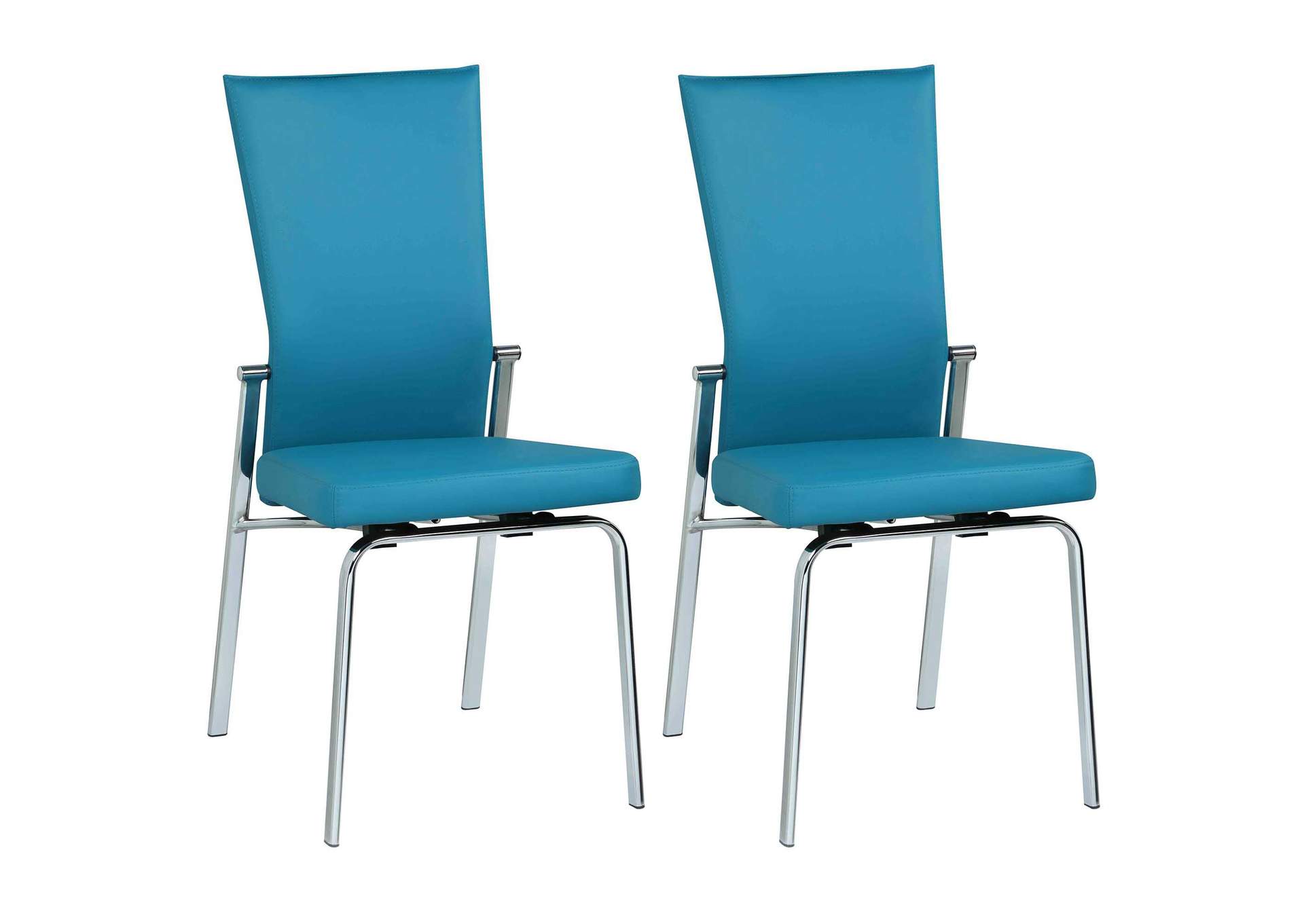 Contemporary Motion-Back Side Chair w/ Chrome Frame,Chintaly Imports