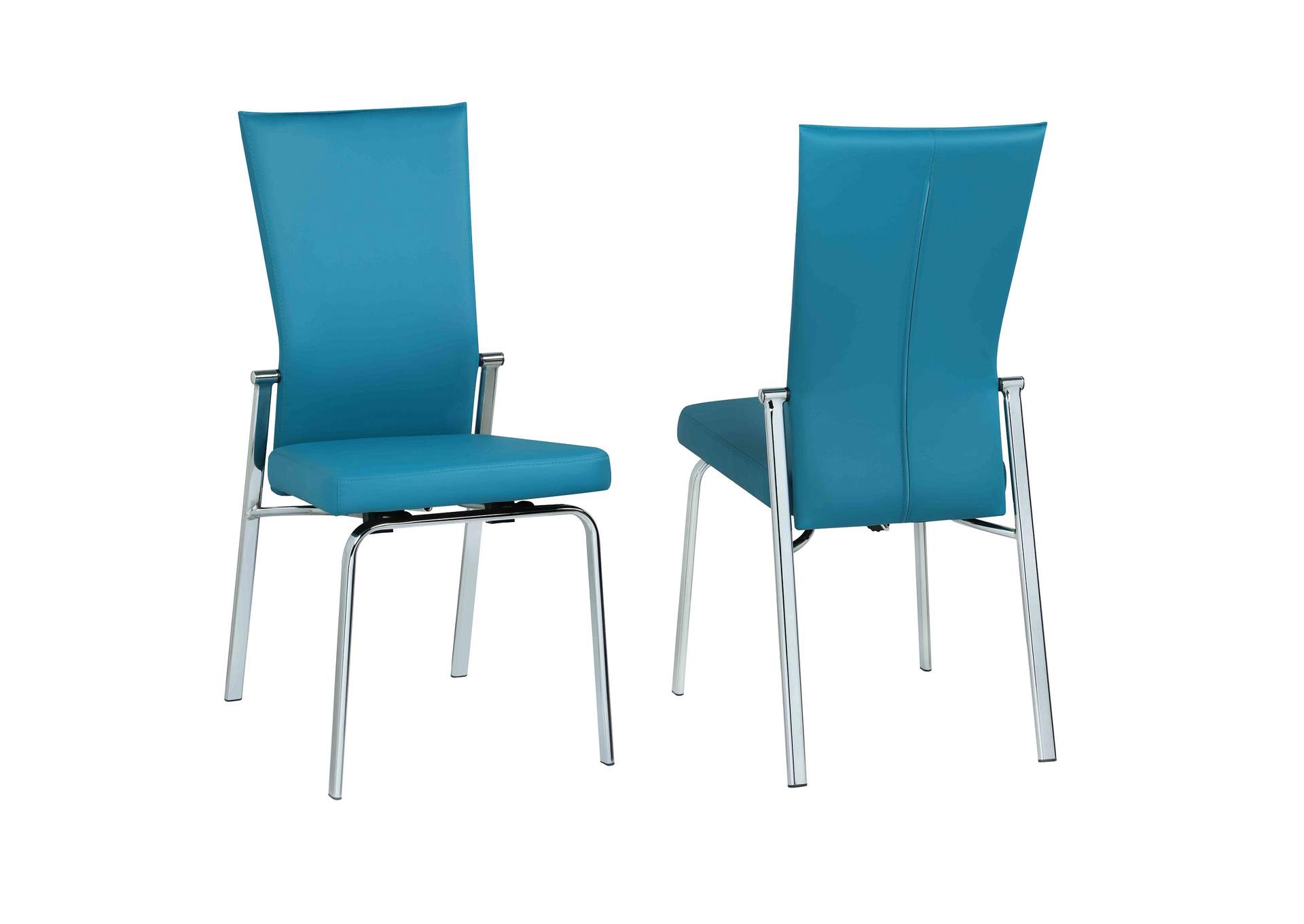 Contemporary Motion-Back Side Chair w/ Chrome Frame,Chintaly Imports