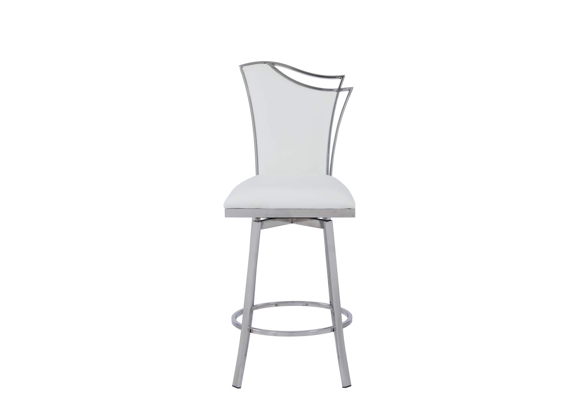 Contemporary Swivel Counter Stool With Design Back,Chintaly Imports