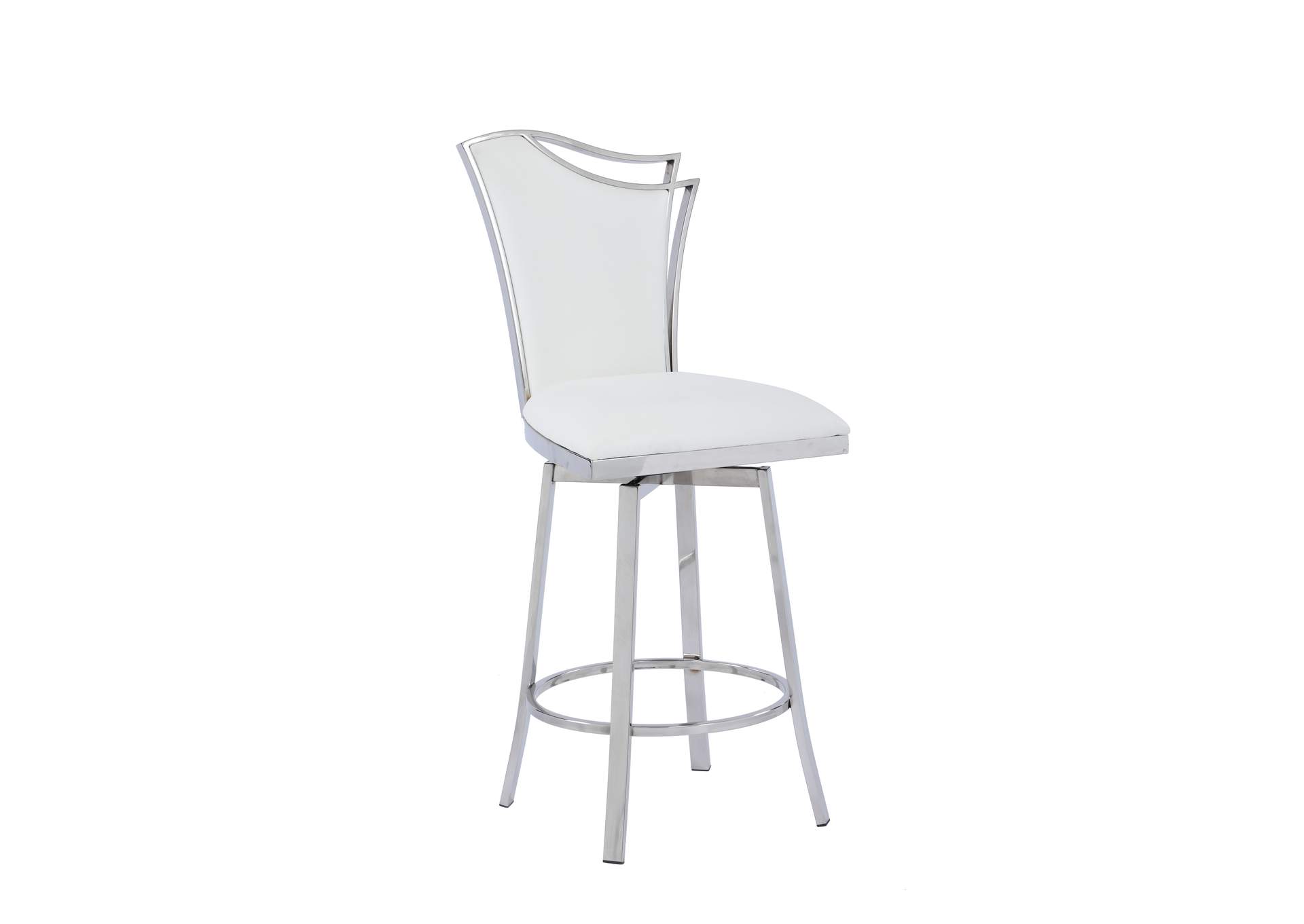 Contemporary Swivel Counter Stool With Design Back,Chintaly Imports