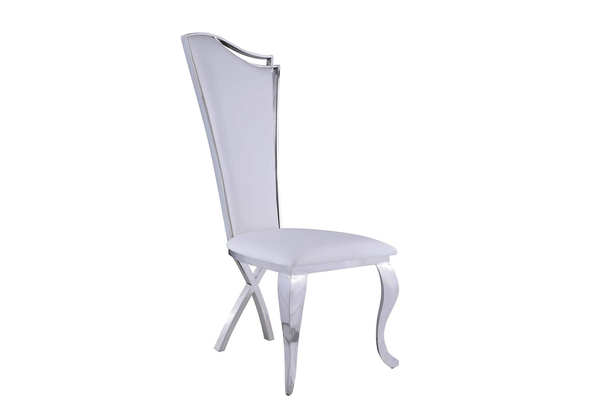 Contemporary Tall-Back Upholstered Side Chair (Set of 2),Chintaly Imports