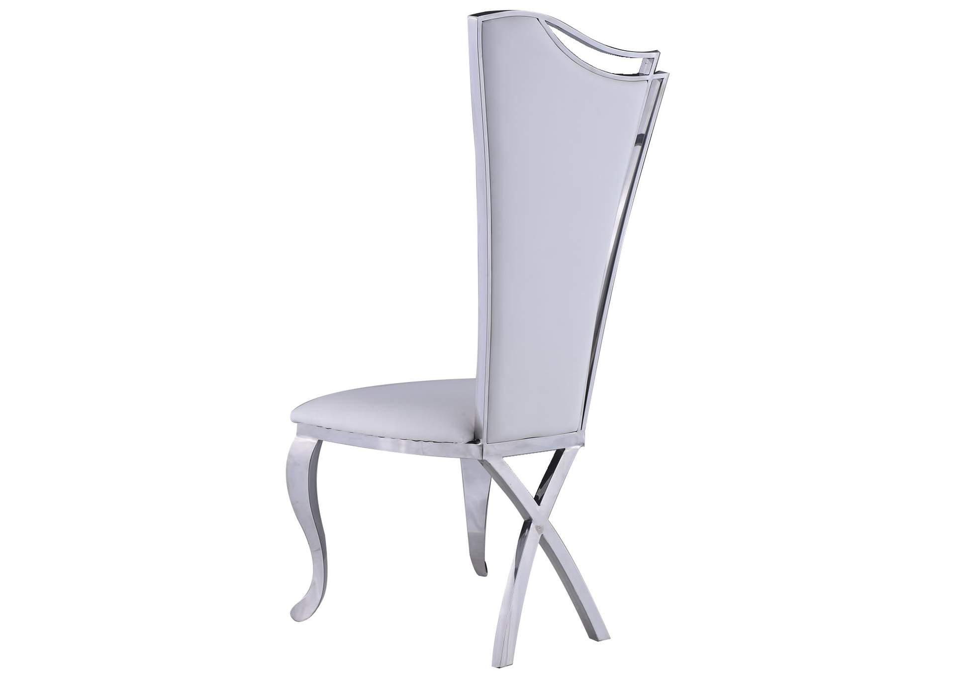 Contemporary Tall-Back Upholstered Side Chair (Set of 2),Chintaly Imports