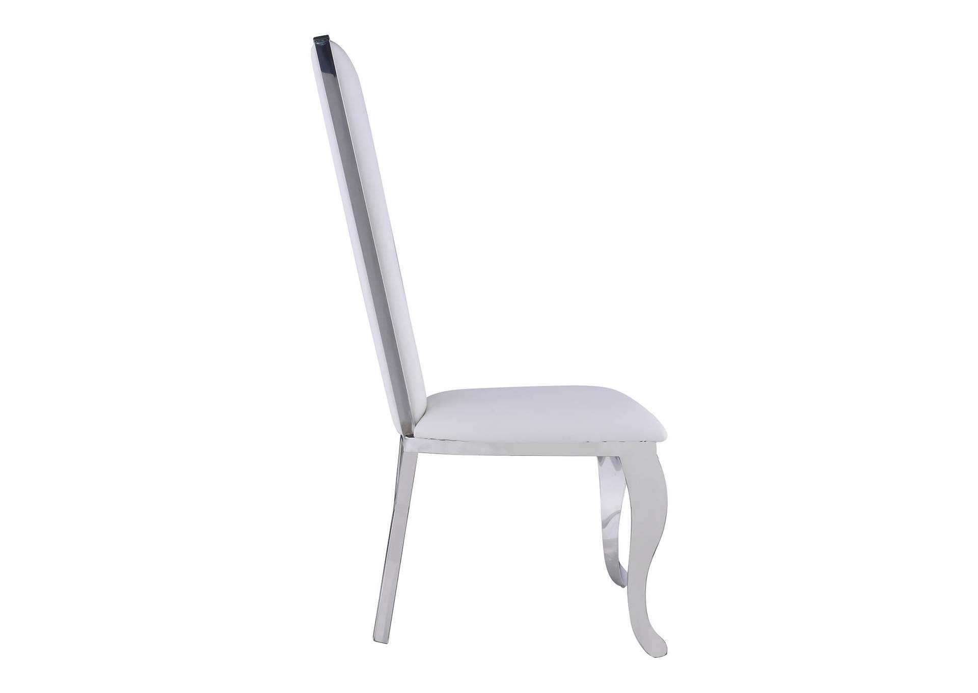 Contemporary Tall-Back Upholstered Side Chair (Set of 2),Chintaly Imports