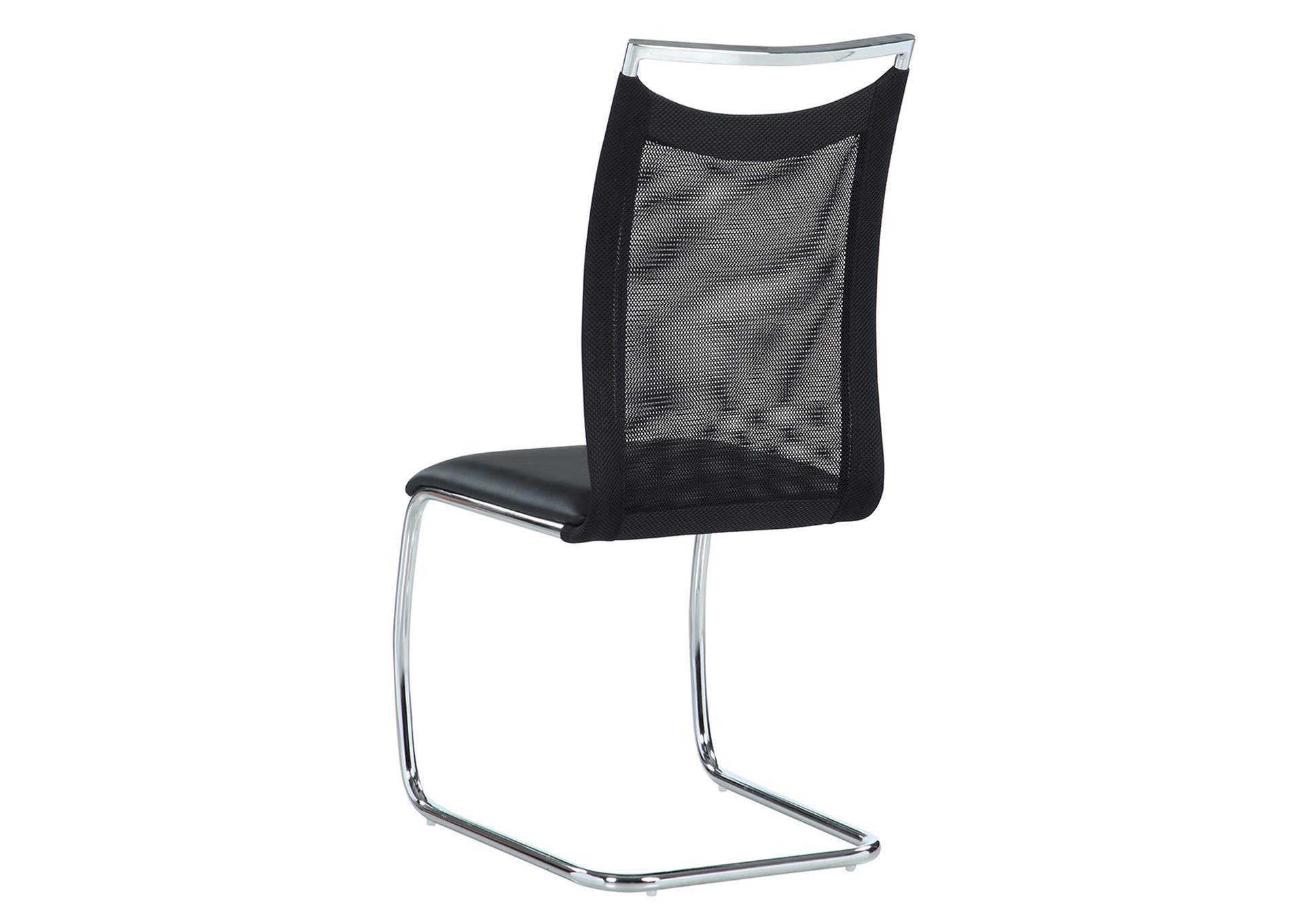 Meshed Back Cantilever Side Chair,Chintaly Imports