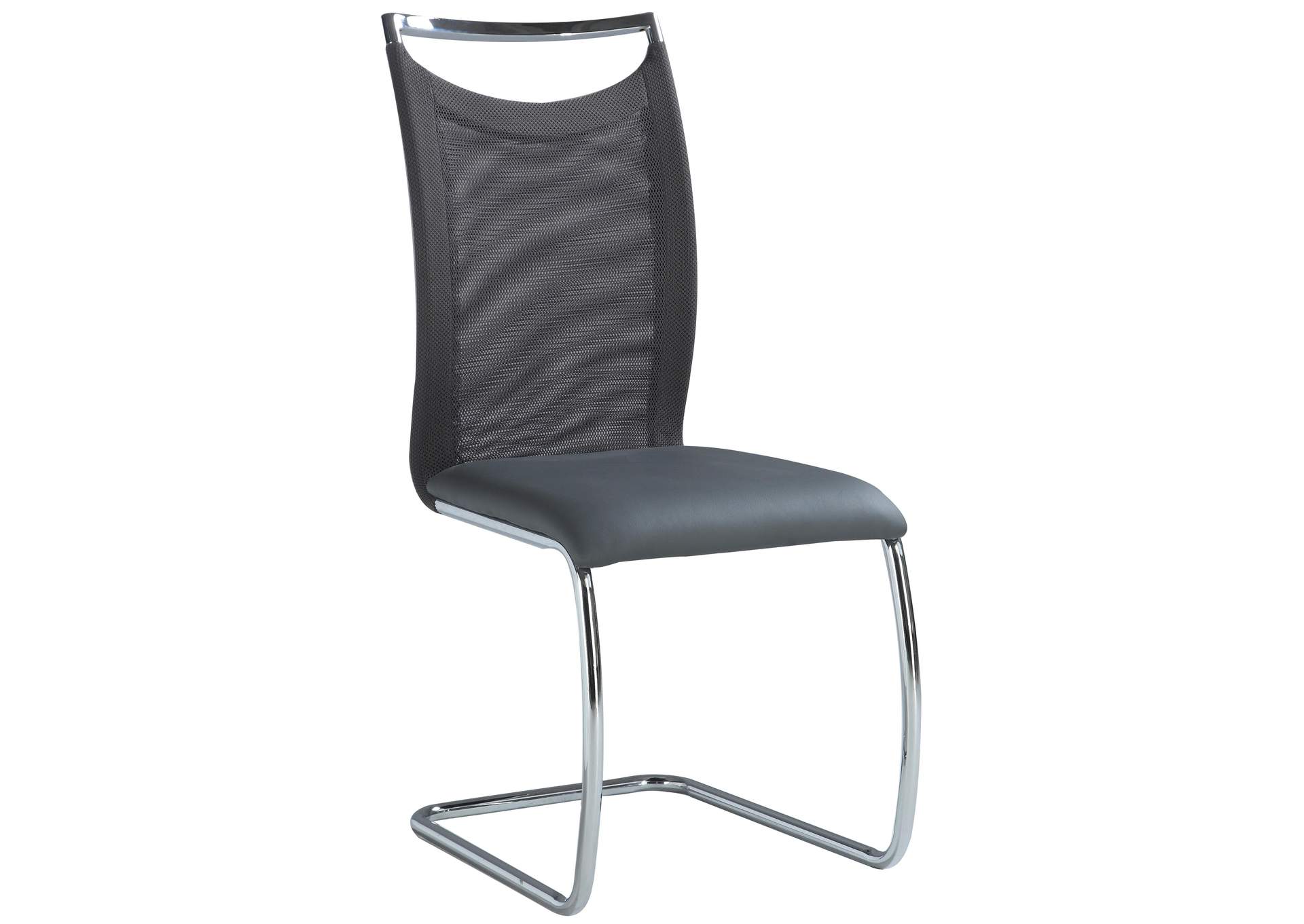 Meshed Back Cantilever Side Chair,Chintaly Imports