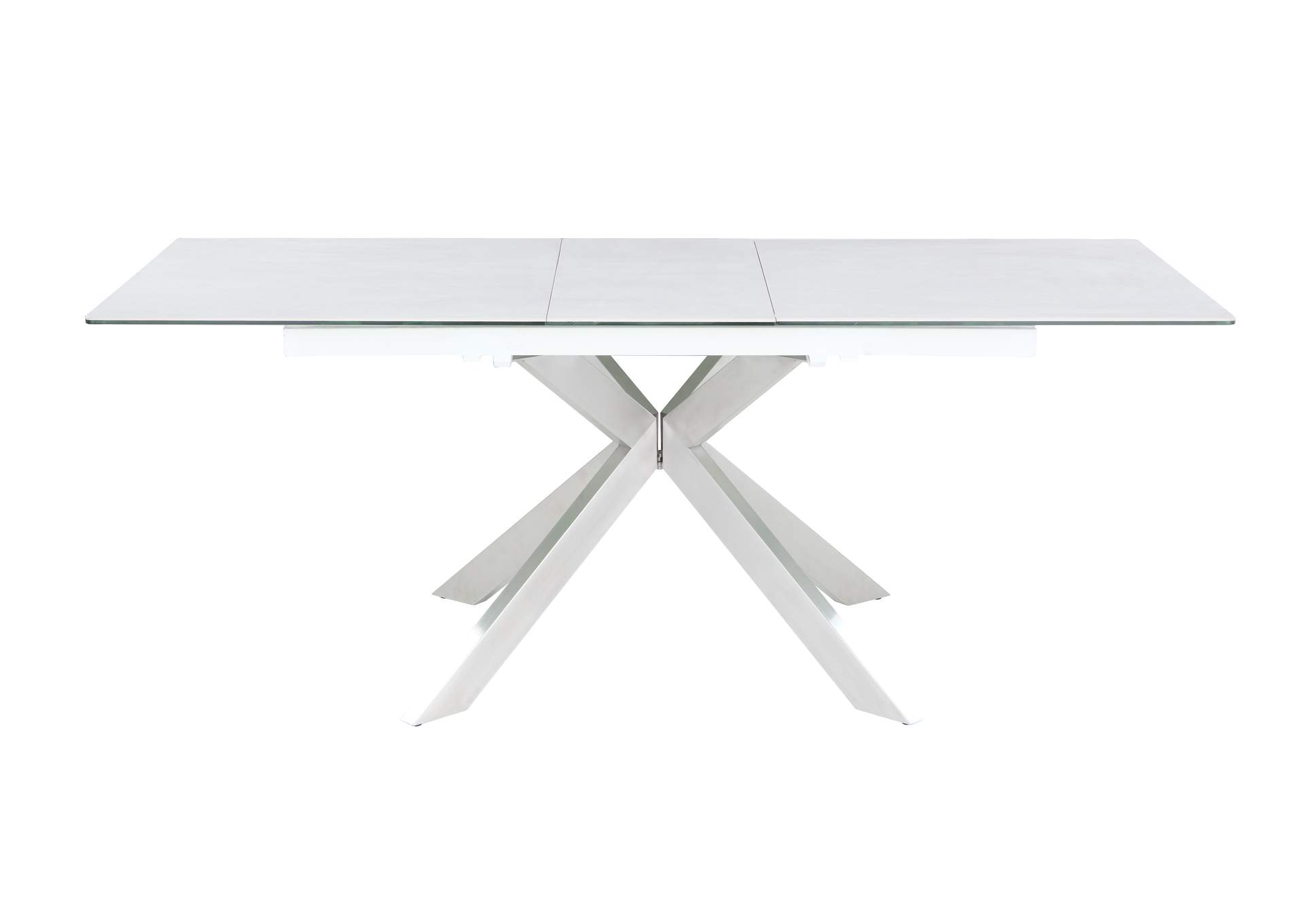 Dining Set With Pop-Up Extendable Ceramic Top Table & 4 Motion Chairs,Chintaly Imports