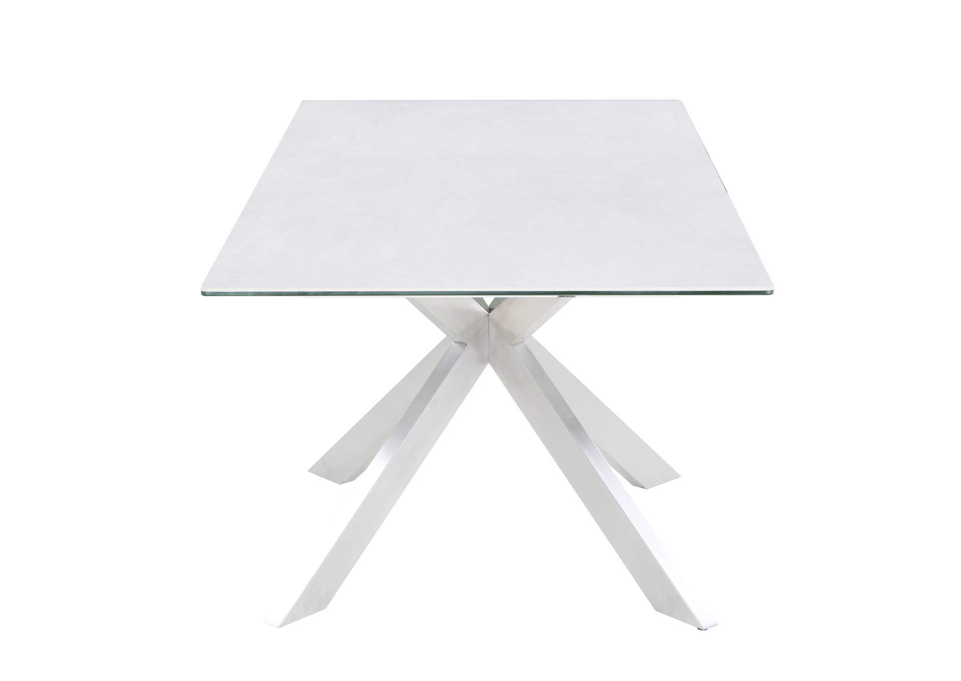 Dining Set With Pop-Up Extendable Ceramic Top Table & 4 Motion Chairs,Chintaly Imports