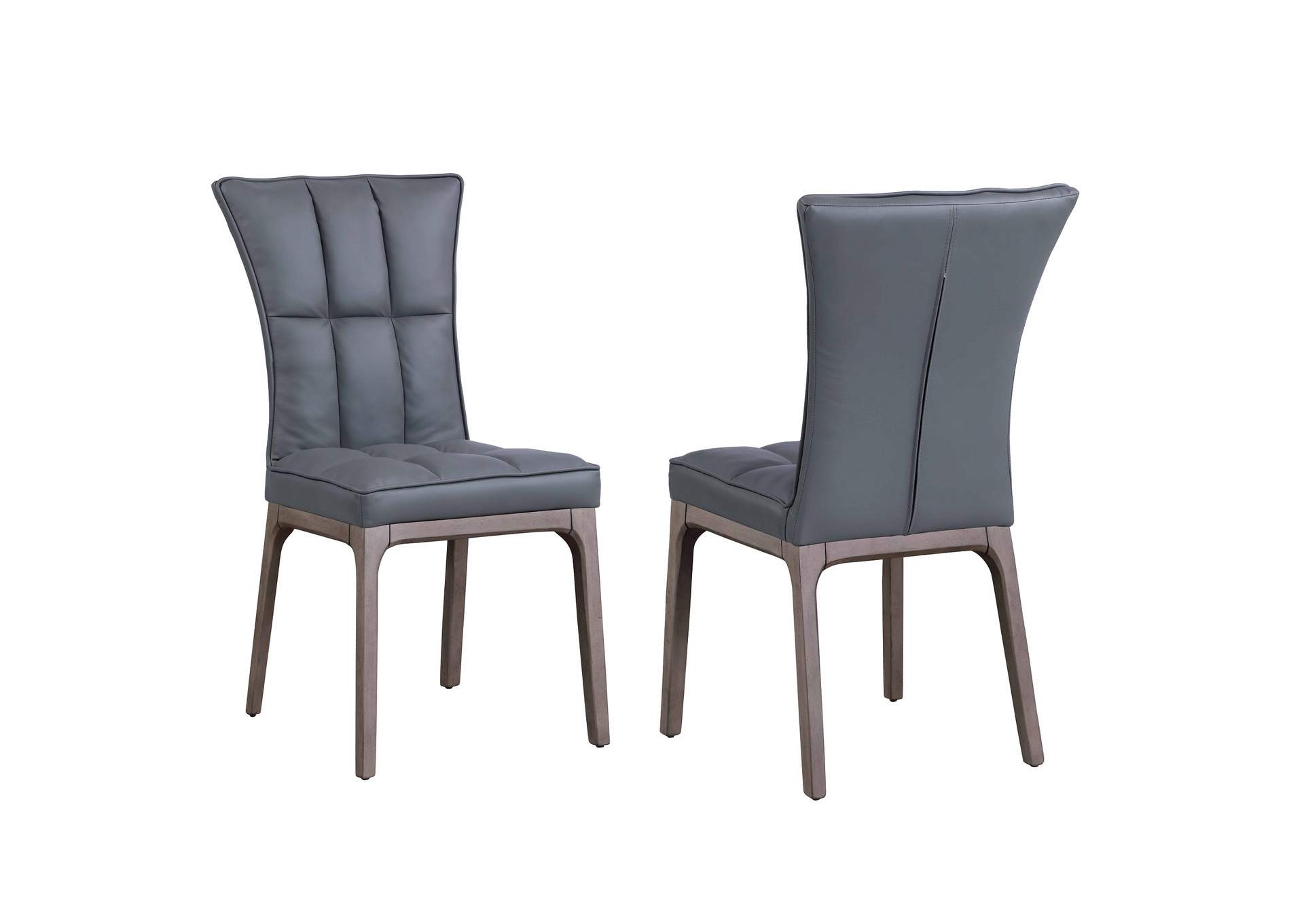 Modern Tufted Side Chair w/ Solid Wood Frame,Chintaly Imports