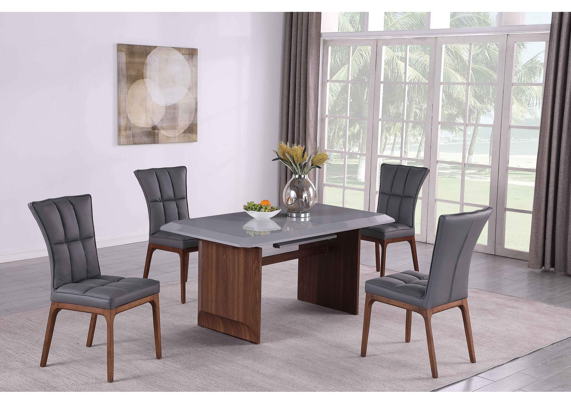 Modern Tufted Side Chair w/ Solid Wood Frame,Chintaly Imports