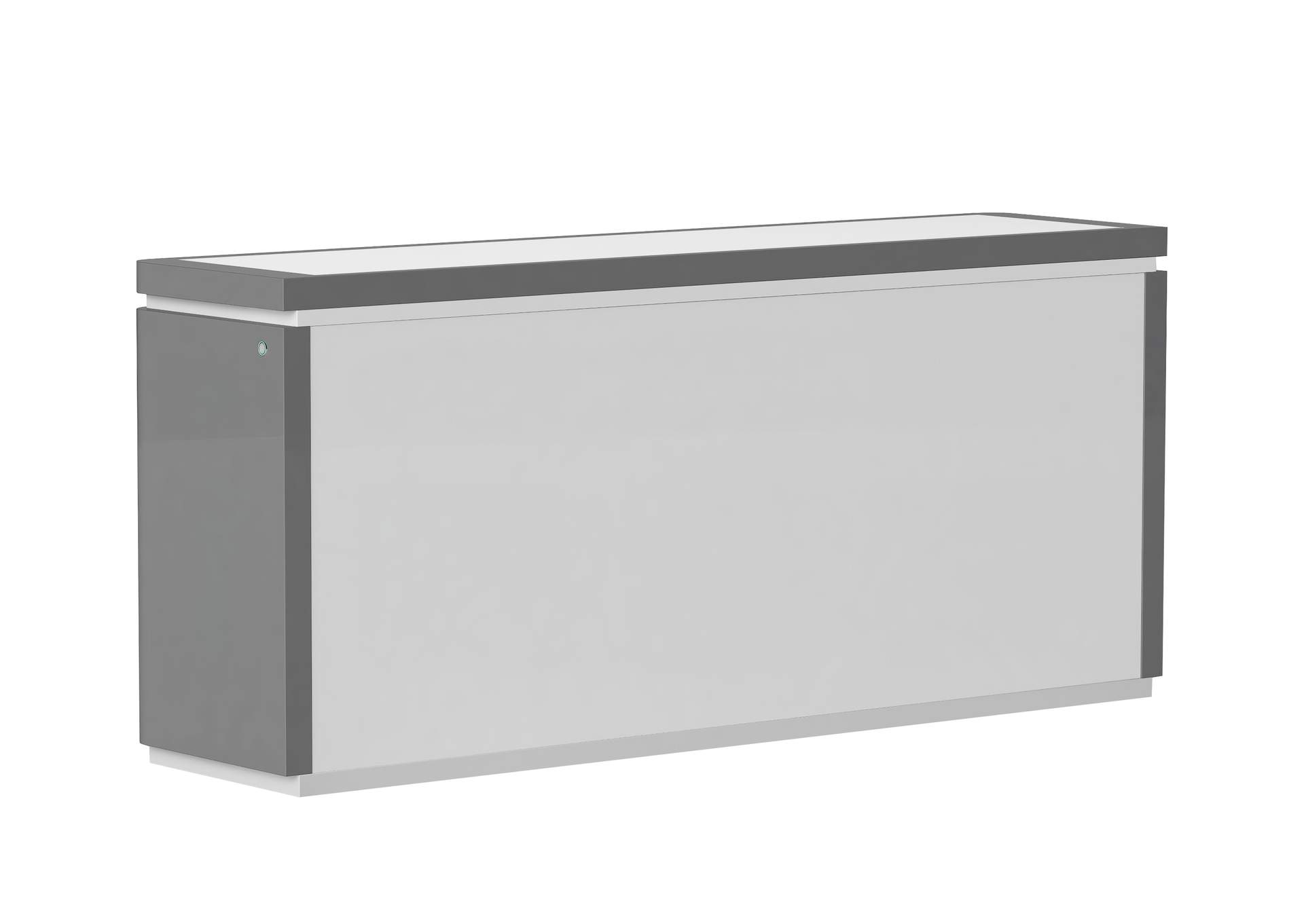2-Tone Contemporary Buffet w/ Tinted Glass Doors & LED Light,Chintaly Imports