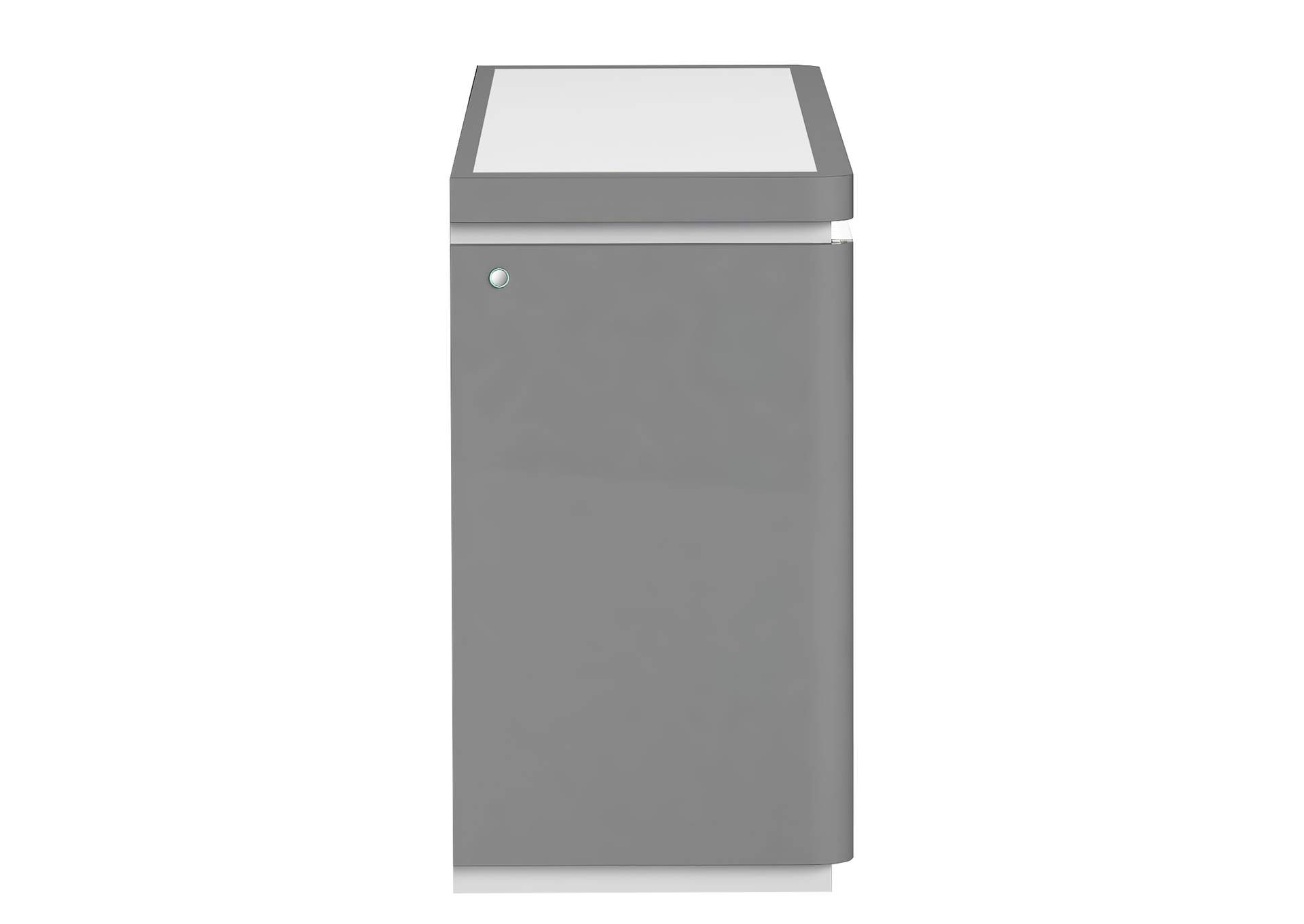 2-Tone Contemporary Buffet w/ Tinted Glass Doors & LED Light,Chintaly Imports