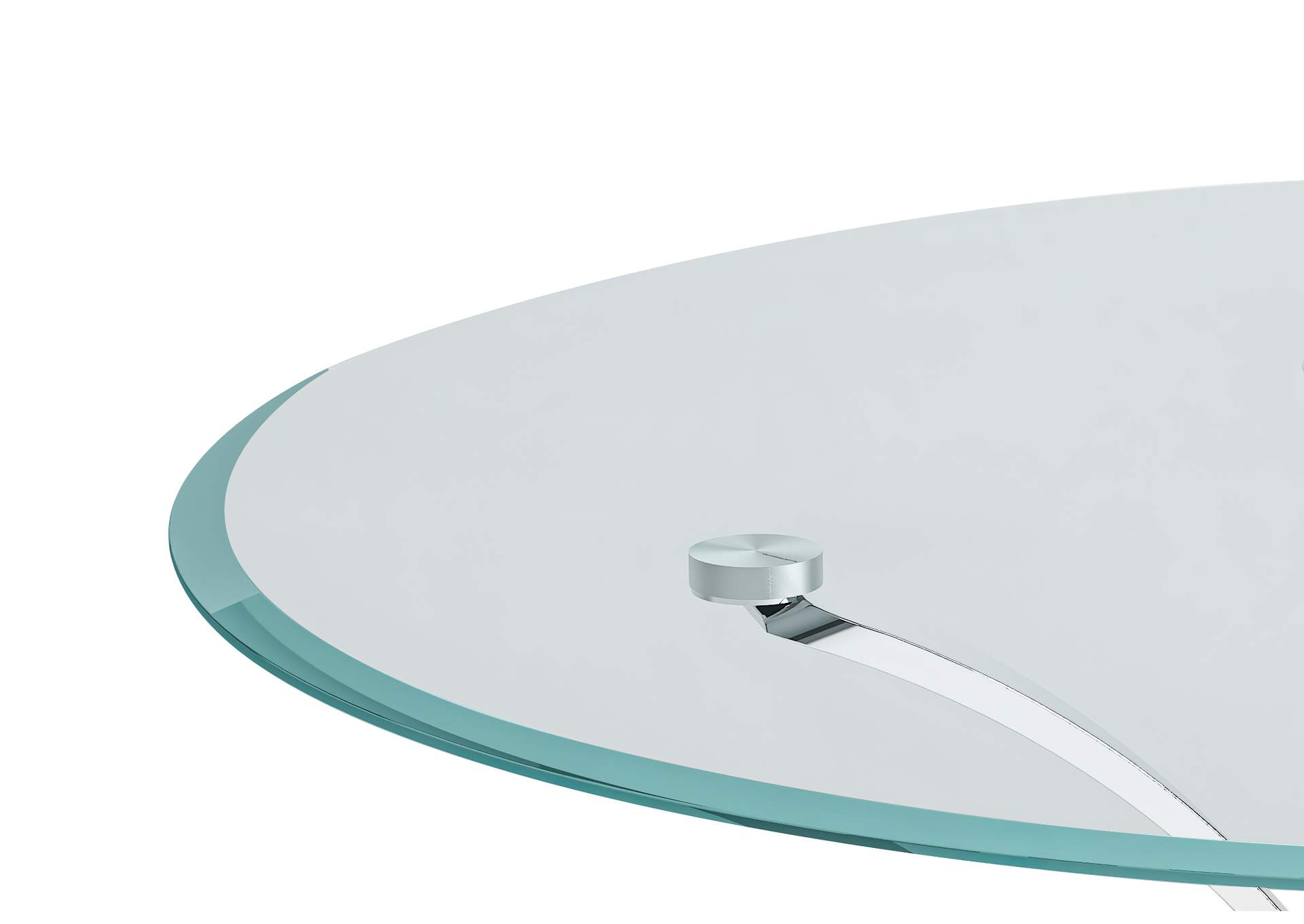 Contemporary Dining Set With Round Glass Table & Chairs,Chintaly Imports
