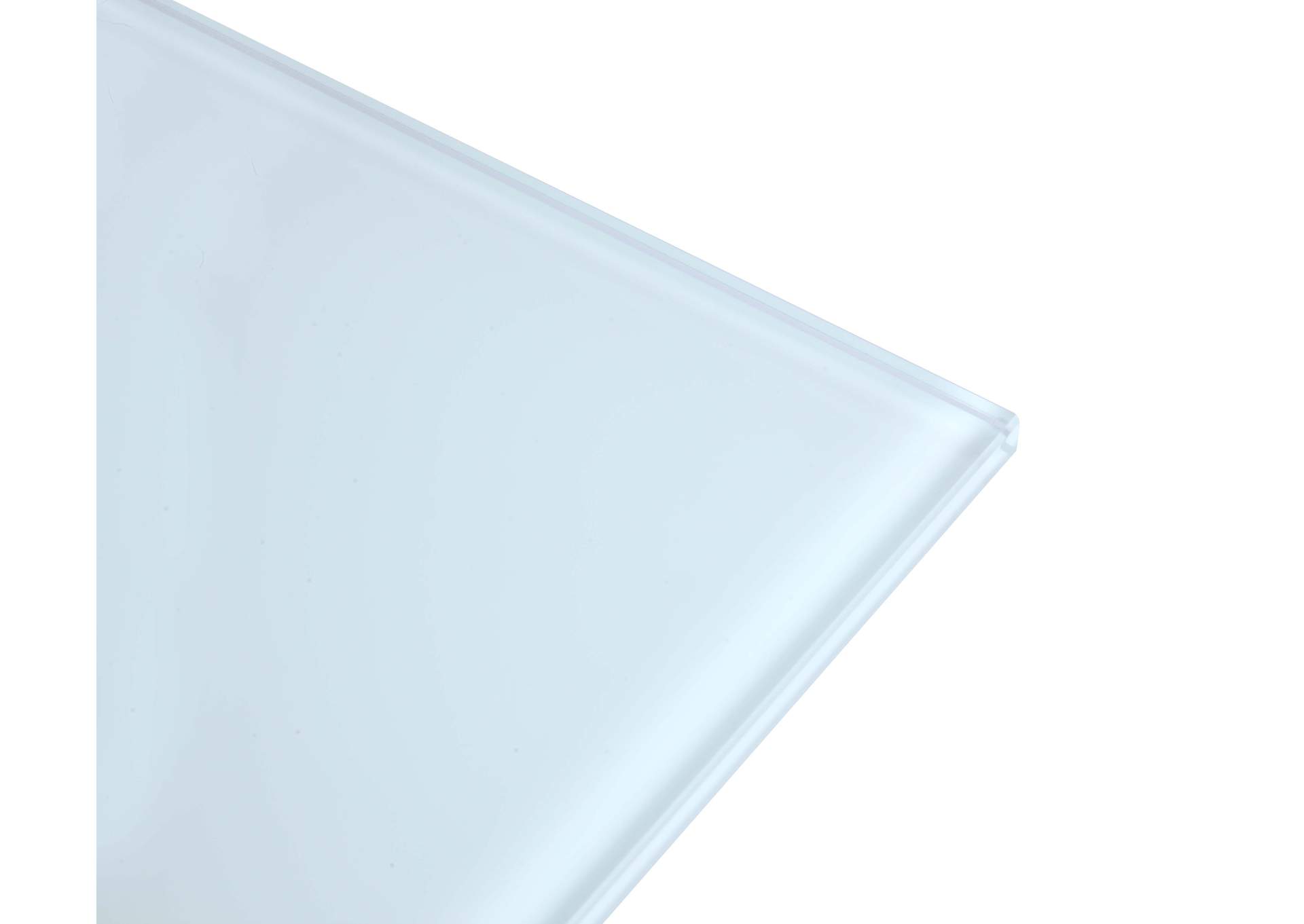 30"x 48" 1/2"-Thick Glass- Flat Polished Edge - w/ Safety Corners,Chintaly Imports