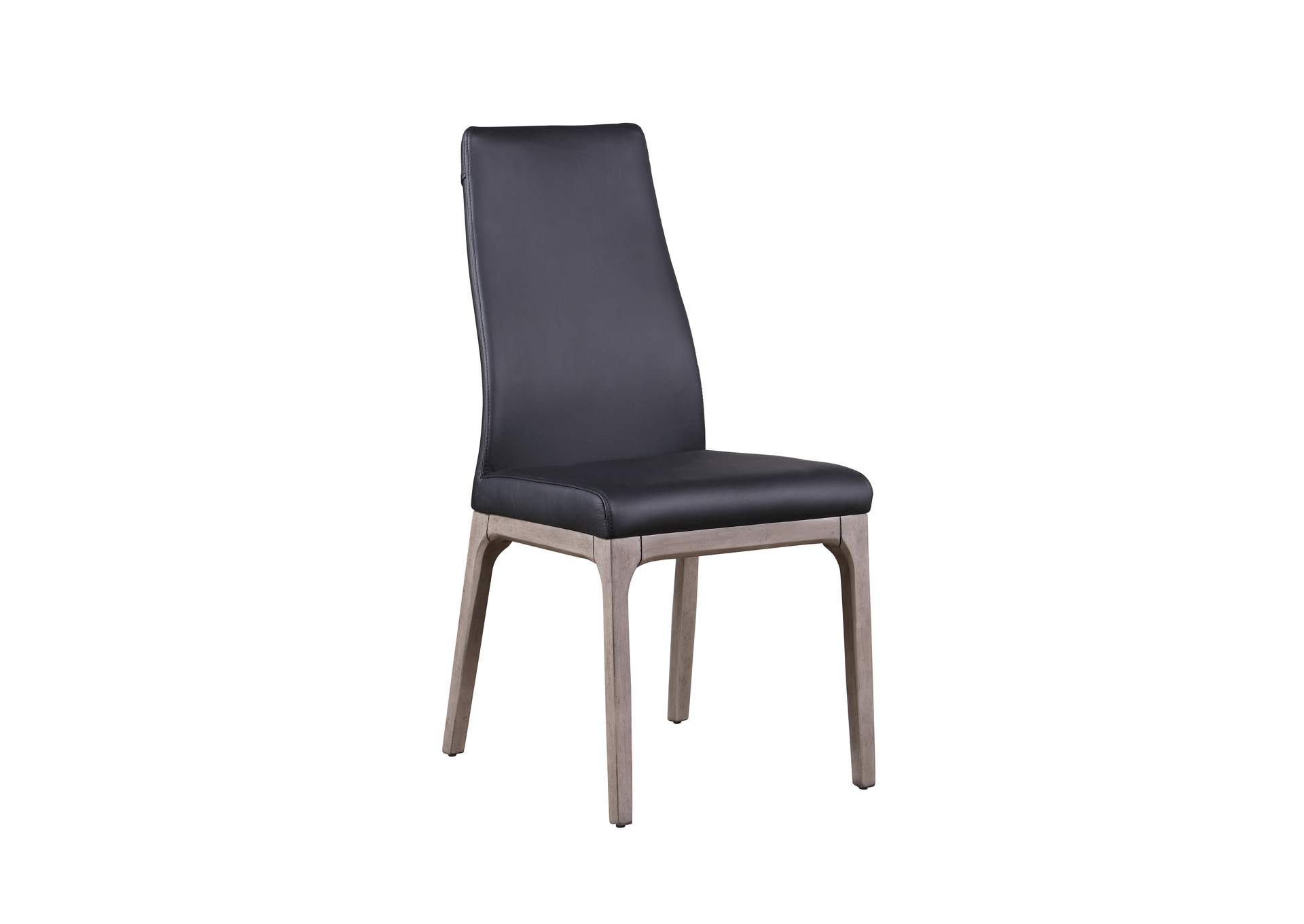 Modern Dining Set With Extendable Glass Table & 2-Tone Chairs,Chintaly Imports