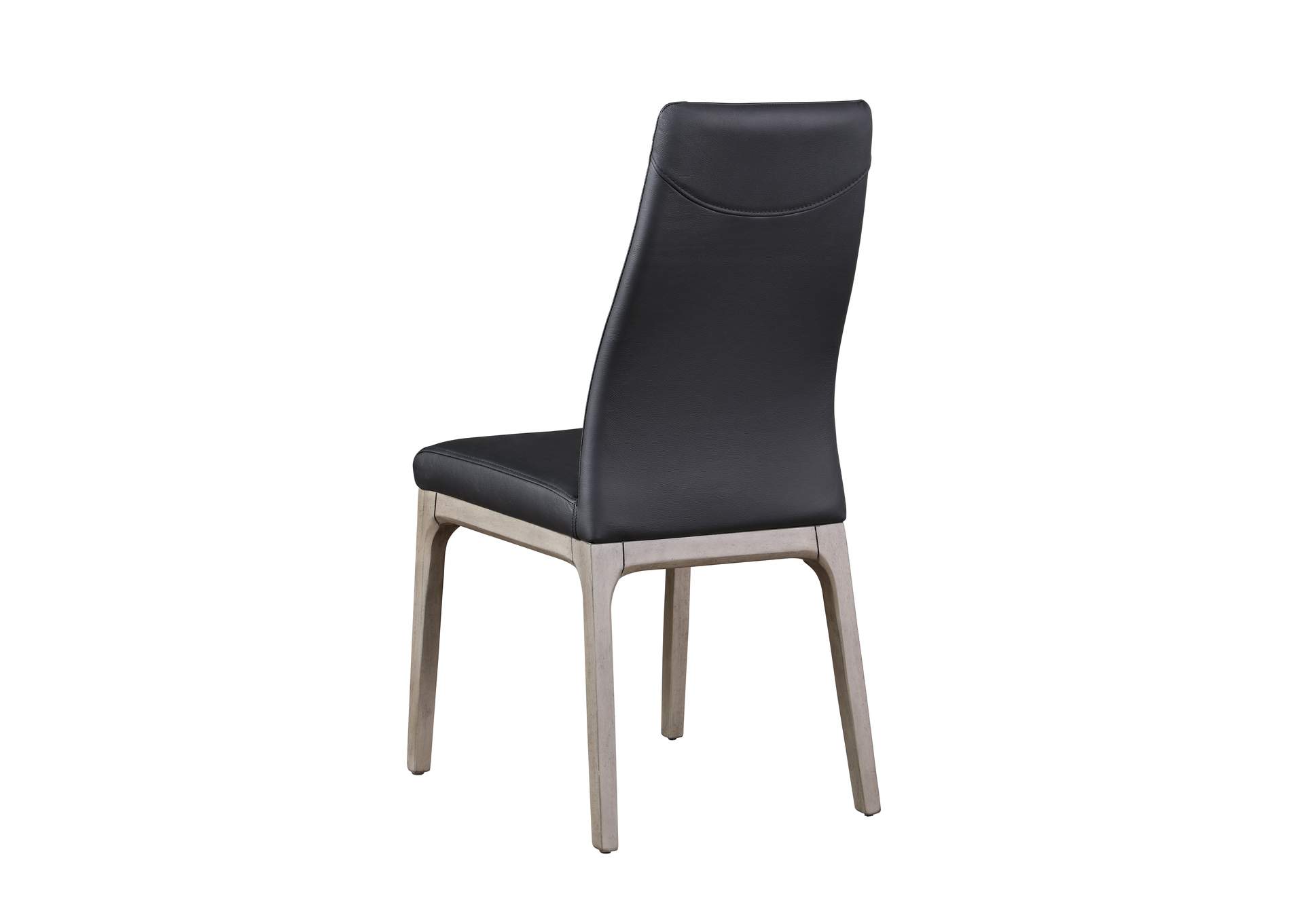 Modern Dining Set With Extendable Glass Table & 2-Tone Chairs,Chintaly Imports