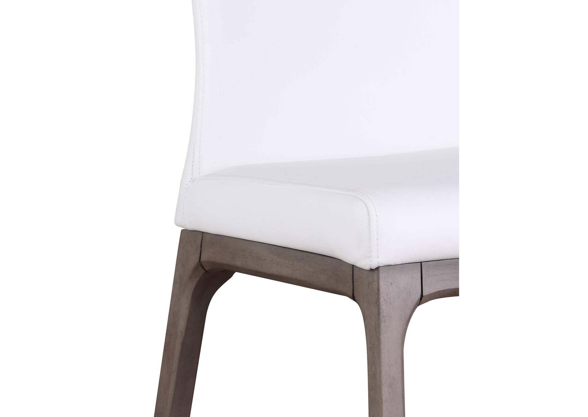 Modern Dining Set With Extendable Glass Table & 2-Tone Chairs,Chintaly Imports