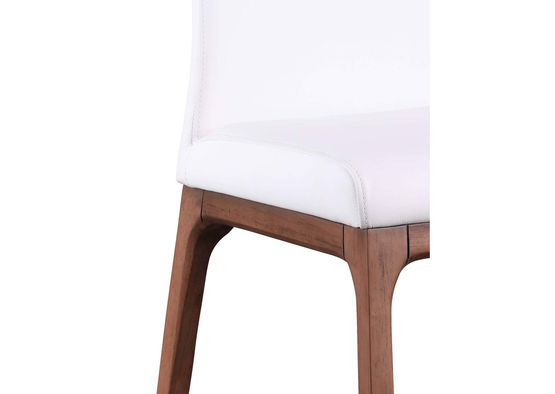 Modern Dining Set With Extendable Glass Table & 2-Tone Chairs,Chintaly Imports