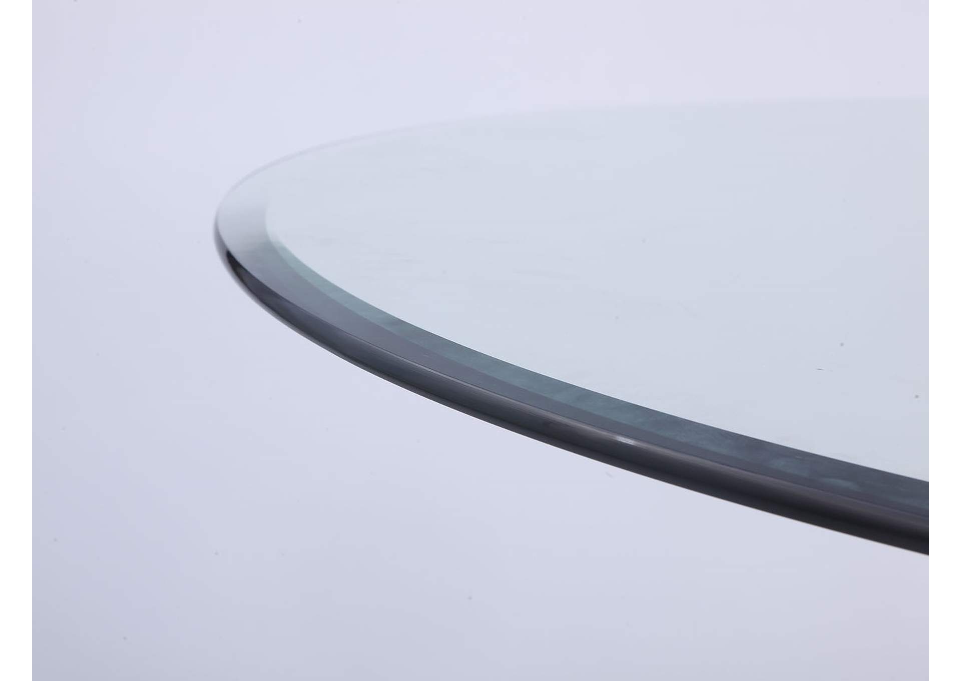 Contemporary Round Glass Top Lamp Table,Chintaly Imports