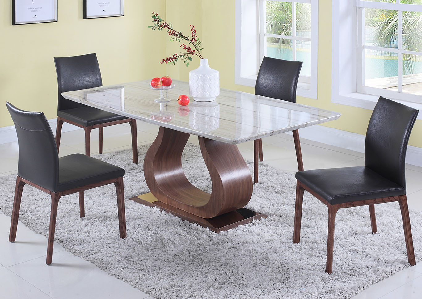 Sage Dining Table w/4 Side Chairs,Chintaly Imports