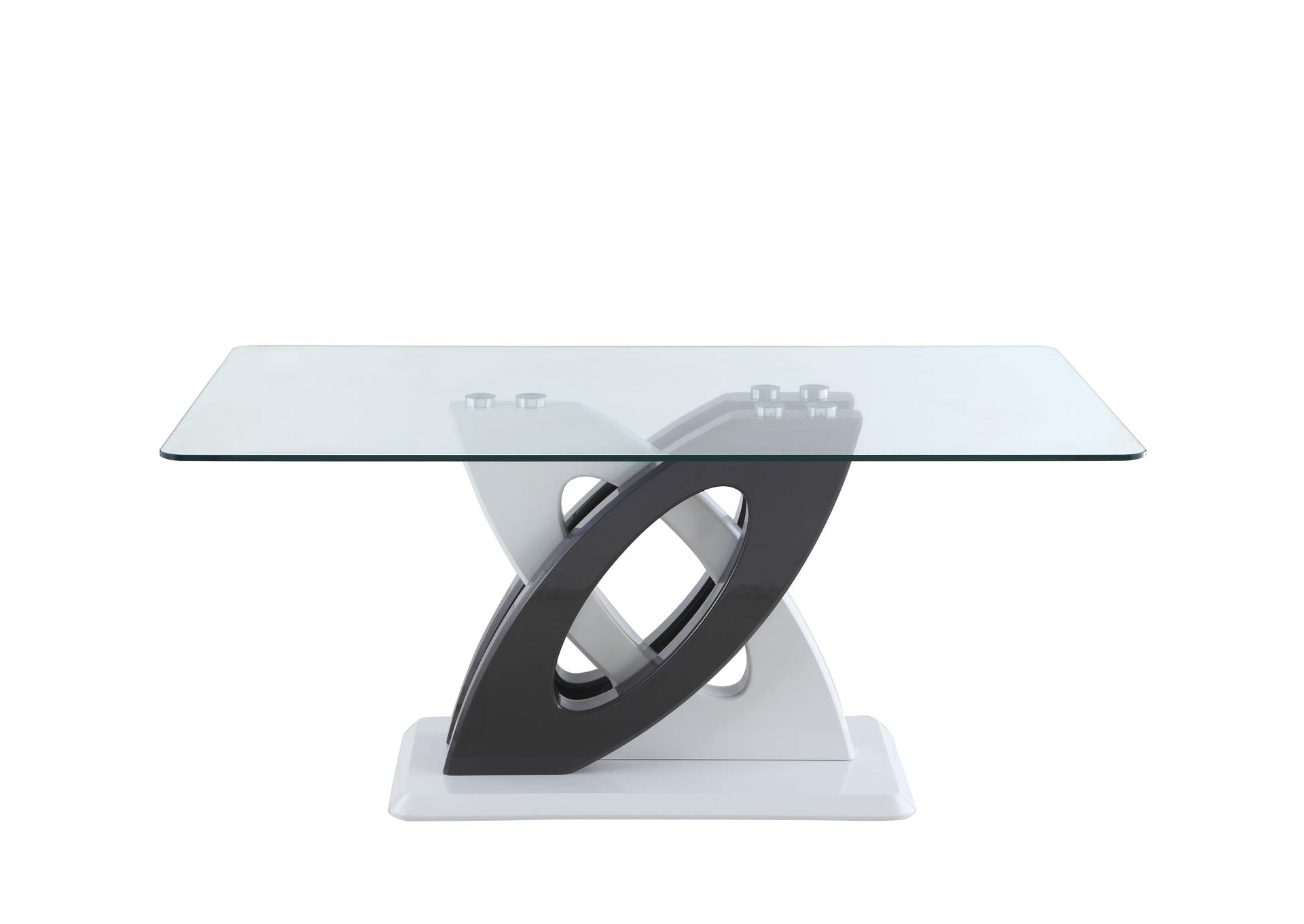 Stella Modern Glass Top Dining Table,Chintaly Imports