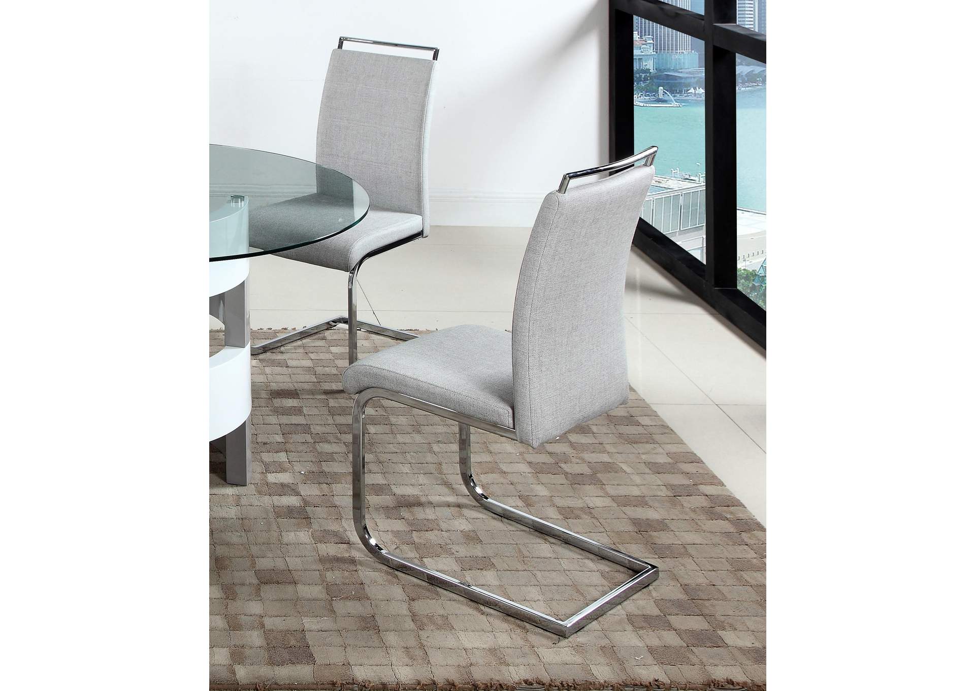 Contemporary Handle-Back Cantilever Side Chair,Chintaly Imports