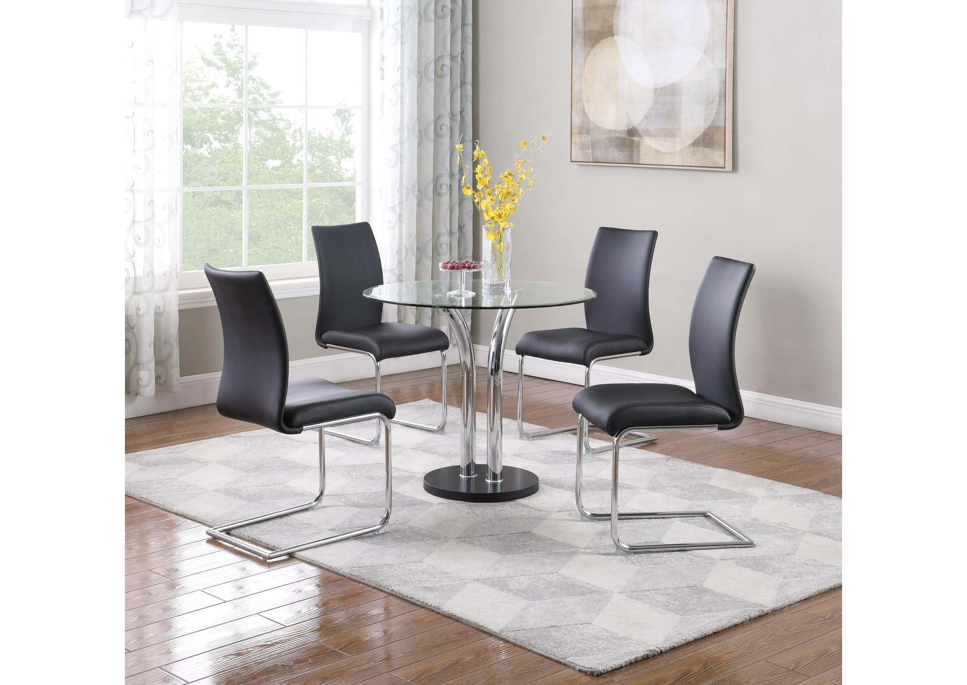 glass bistro table and chairs