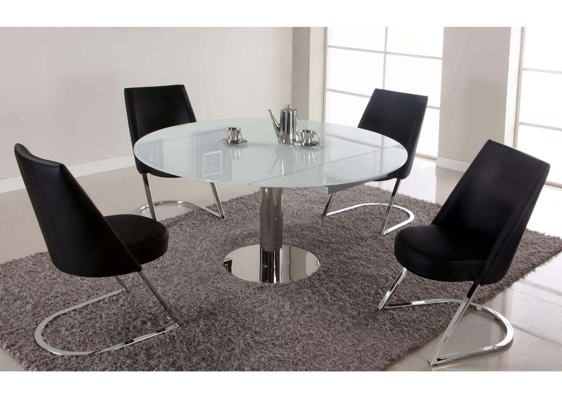 motion dining table and 4 chairs