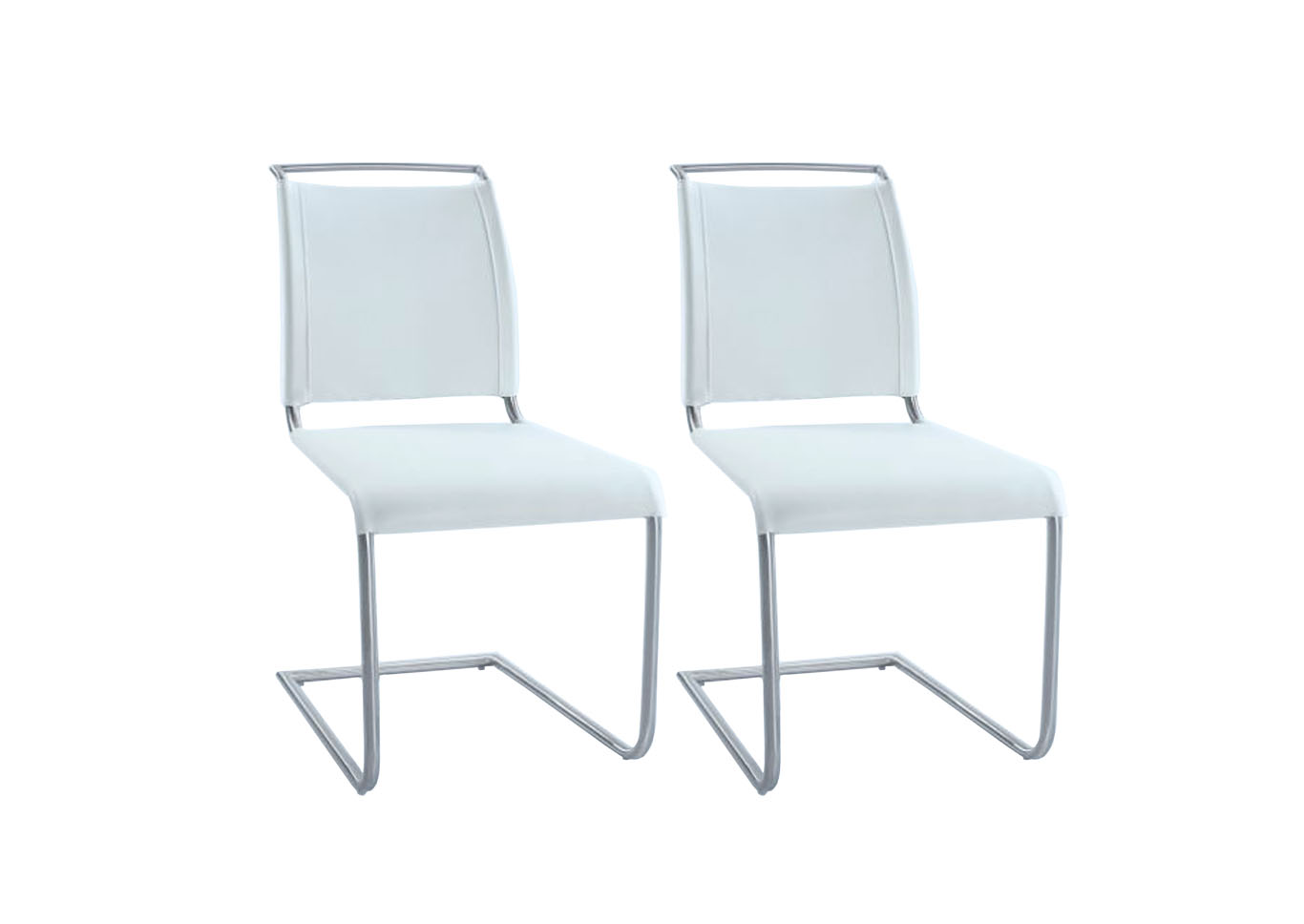 Valentina White Upholstered Side Chair (Set of 2),Chintaly Imports