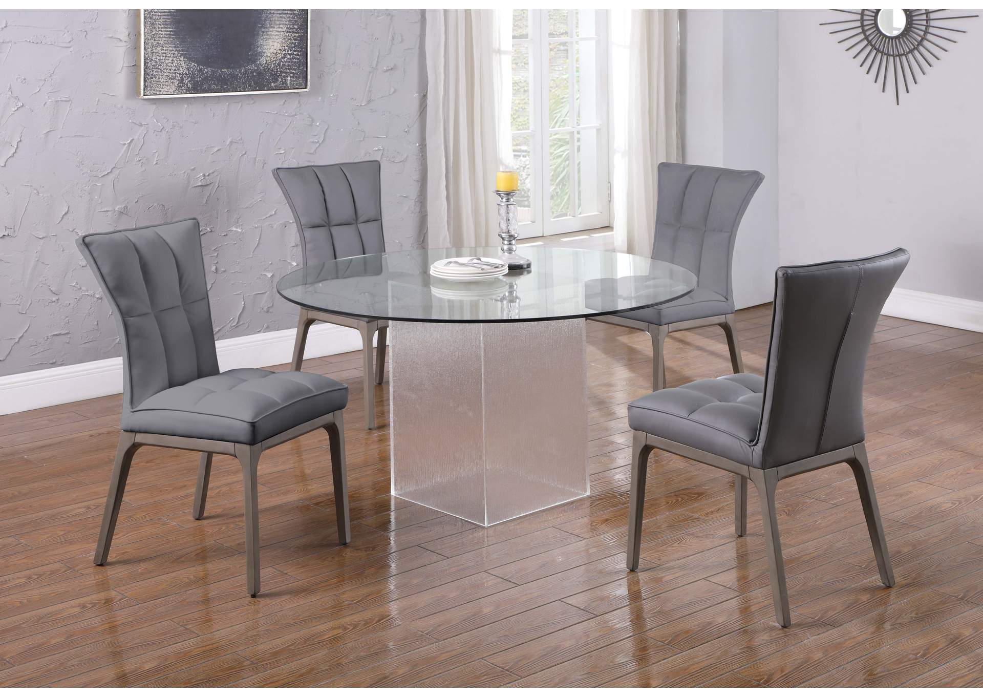 Modern Tufted Side Chair w/ Solid Wood Frame,Chintaly Imports