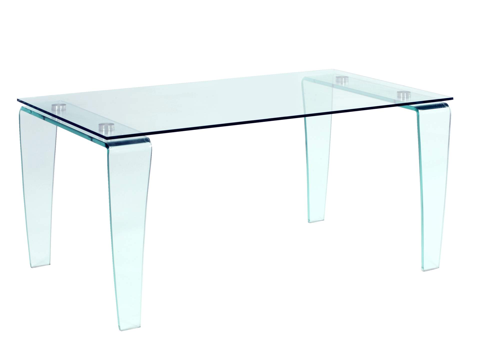 Contemporary All-Glass Dining Table,Chintaly Imports