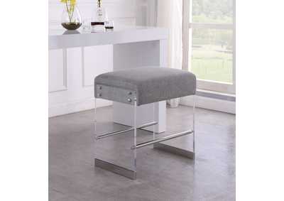 Image for Polished Stainless Steel Contemporary Acrylic Counter Stool