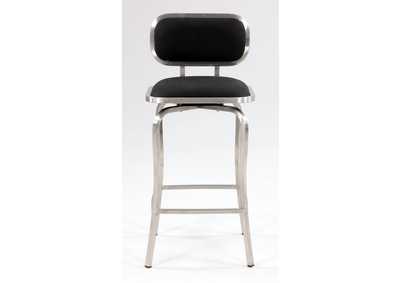 Brushed Stainless Steel Modern Swivel Counter Stool