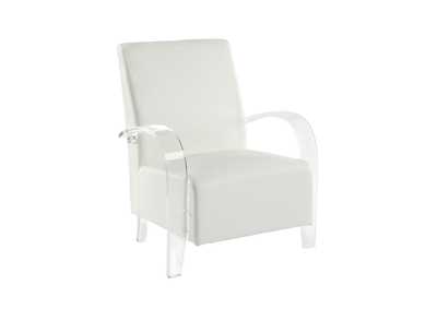 Image for Clear Accent Chair w/ Solid Acrylic Frame