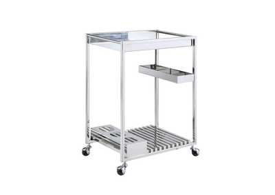 Image for Polished SS Contemporary Tea Cart