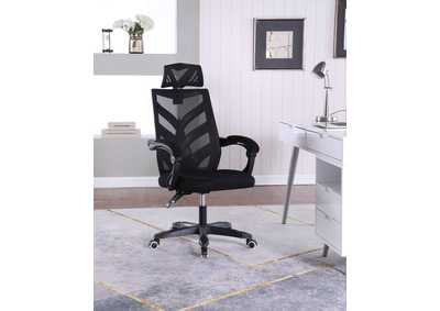 Reclining Computer Chair With Headrest & Padded Arms