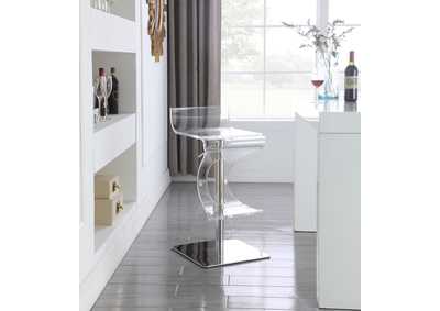 Image for Contemporary Pneumatic-Adjustable Stool With Acrylic Seat