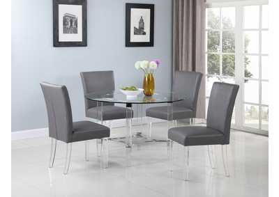 Contemporary Curved Flare-Back Parson Side Chair