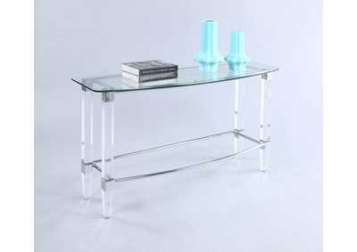 Contemporary Rectangular Glass Top Sofa Table