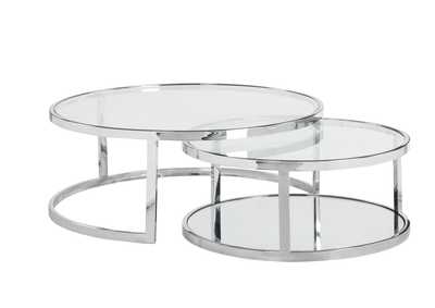 Image for Contemporary 2-In-1 Nesting Cocktail Table Set