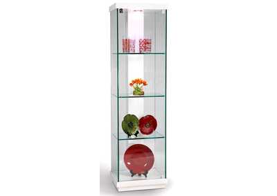 Image for Modern Glass Curio w/ LED Light & 3 Glass Shelves