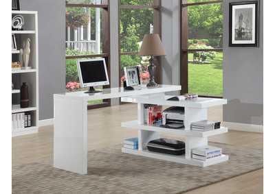 Motion Home Office Desk w/ Shelves