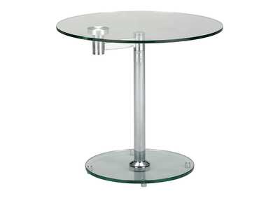 Image for 24" Rotating Round Glass Lamp Table