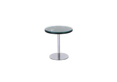 Merlot & Chrome Contemporary Glass Top Motion Lamp Table
